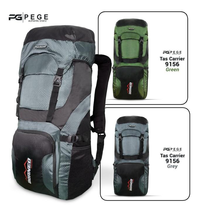 Gambar Tas Ransel Jumbo Carrier Bagpack Outdoor PEGE Elgon - PG EVERTON 9156 - Abu-abu dari Pege Official Store undefined Tokopedia