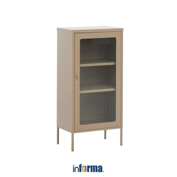 Gambar Informa Flins Lemari Arsip Kantor Metal Pintu Kaca Low - Cokelat dari Informa Indonesia undefined Tokopedia