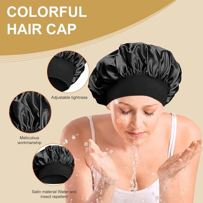 Jual TERLARIS HAIR BONNET SATIN SILK SLEEPING CAP COVER PELINDUNG