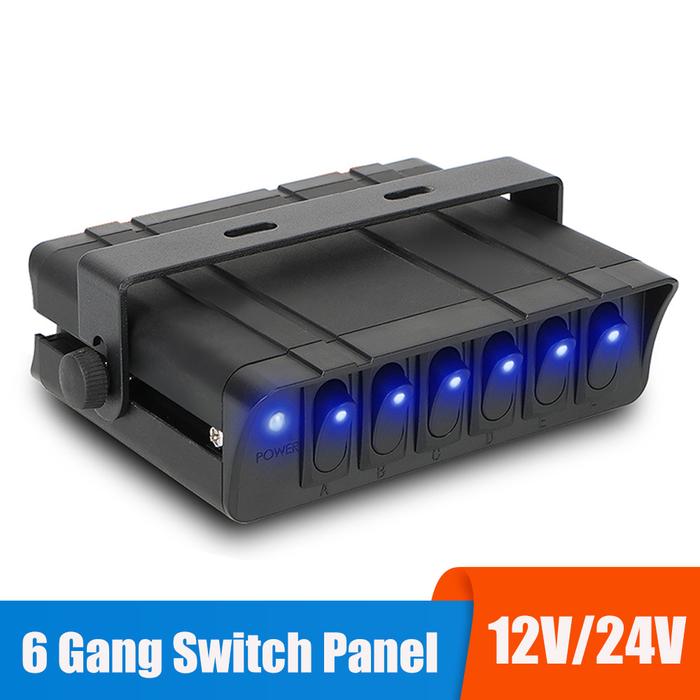 Gambar ambyar sale 24V 12V 6 Gang Switch Panel Box Light Toggle LED Indicator Car Accessories For Truck Tra dari Rebellionnce undefined Tokopedia