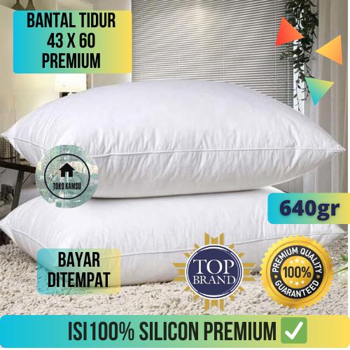 Gambar Bantal Tidur 43x60 isi 575gr Silicon Premium  Bantal Grosir Surabaya  Bantal Dewasa BANTAL GULING SET PREMIUM TEBAL EMPUK BANTAL HOTEL MINIMALIS ESTETIK  100% Silicon Grade A BANTAL TIDUR - 43x60 (640gr) dari Berlinzxy6104 undefined Tokopedia
