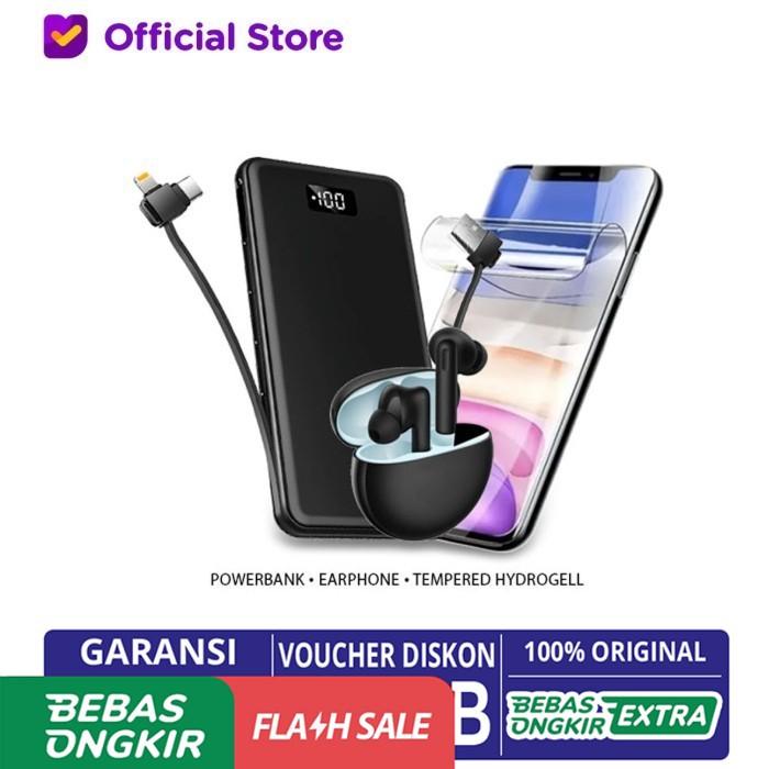 Gambar BUNDLING ITEM HEADSET, POWERBANK, ANTI GORES - powerbank dari Digitech Mall undefined Tokopedia