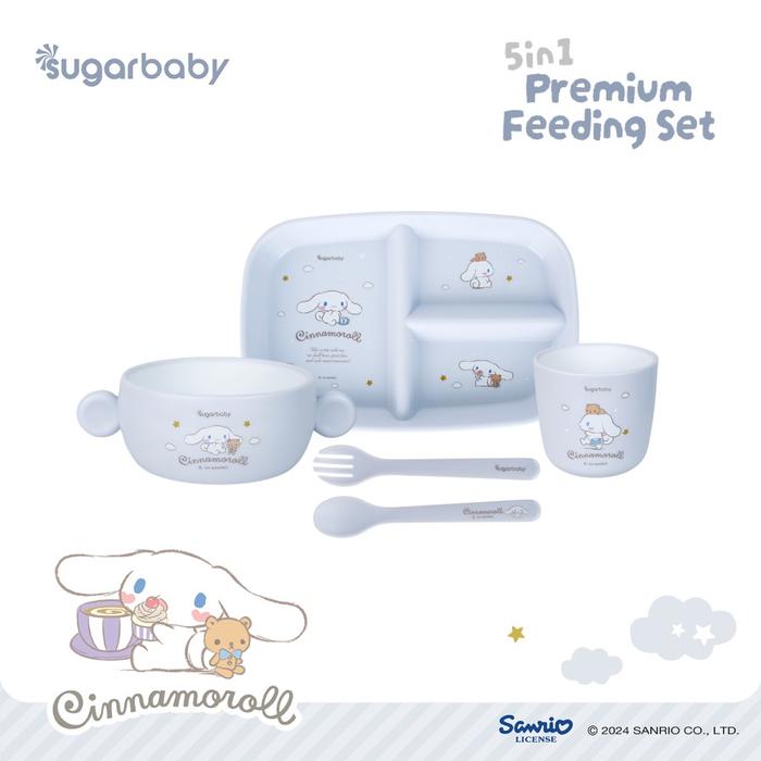 Gambar Sugarbaby 5in1 Premium Feeding Set Sanrio Collection - Cinnamoroll dari Lavie Baby House undefined Tokopedia