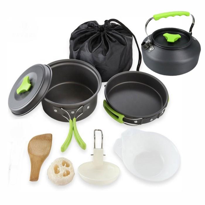 Gambar Eiger Official Adventure - Full Set Alat Masak Camping Aluminium Travel Outdoor Cooking Camp - 7 PCS dari Eiger Official Adventure undefined Tokopedia
