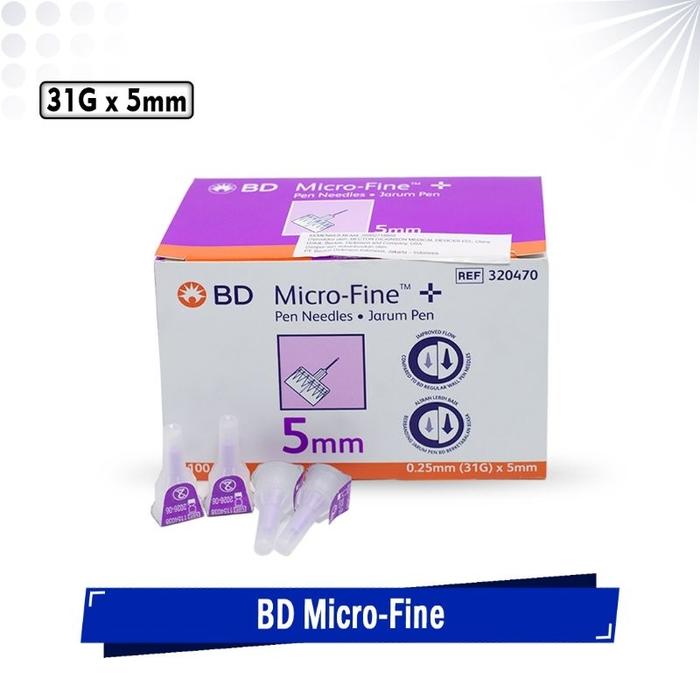 Gambar NEW Jarum Pena Insulin BD UltraFine-MicroFine 4mm 5mm 8mm Insulin Pen Needle Box isi 100 Pcs - Ungu 5mm dari rohanah akvskabs94 undefined Tokopedia