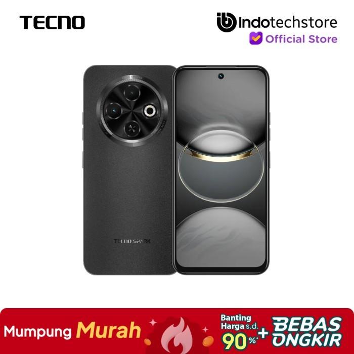 Gambar Tecno Spark 30c 6/128GB Garansi Resmi - not Spark 20C 20 10C - 6/128GB Black dari Indotechstore undefined Tokopedia