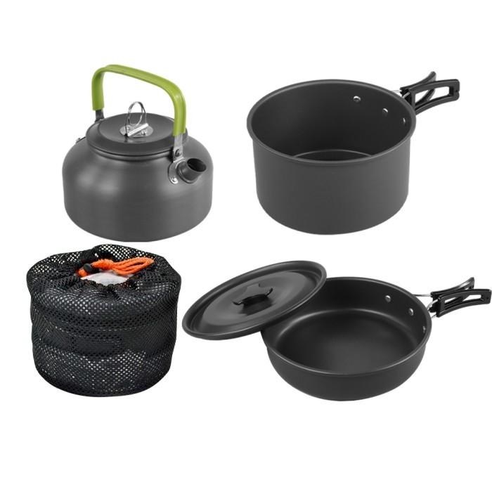 Gambar Eiger Official Adventure - Full Set Alat Masak Camping Aluminium Travel Outdoor Cooking Camp - 3 PCS  dari Eiger Official Adventure undefined Tokopedia