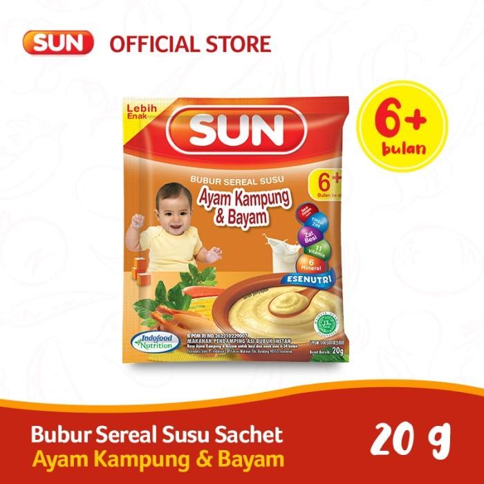 Gambar SUN Bubur Sereal Susu Ayam Kampung Bayam Sachet 20 Gr X 1 Pcs dari Husada Prima undefined Tokopedia