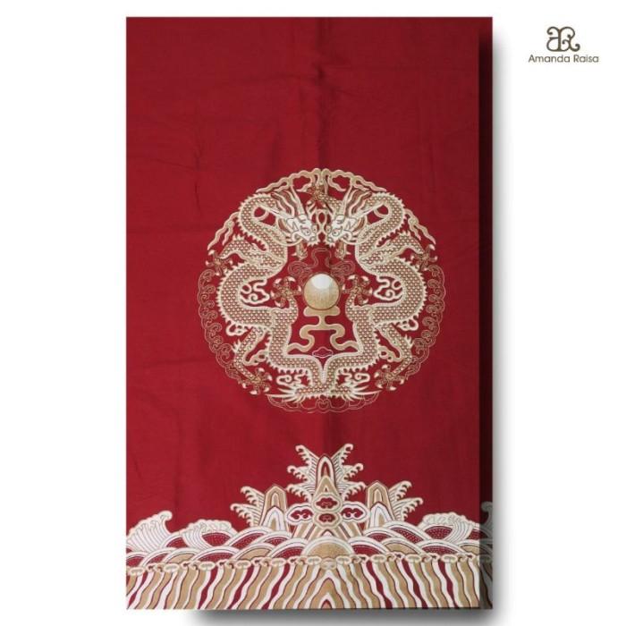 Gambar Kain Batik Meteran Potongan Motif Naga Bunder - Maroon, 0.5 meter dari Batik Amanda Raisa undefined Tokopedia