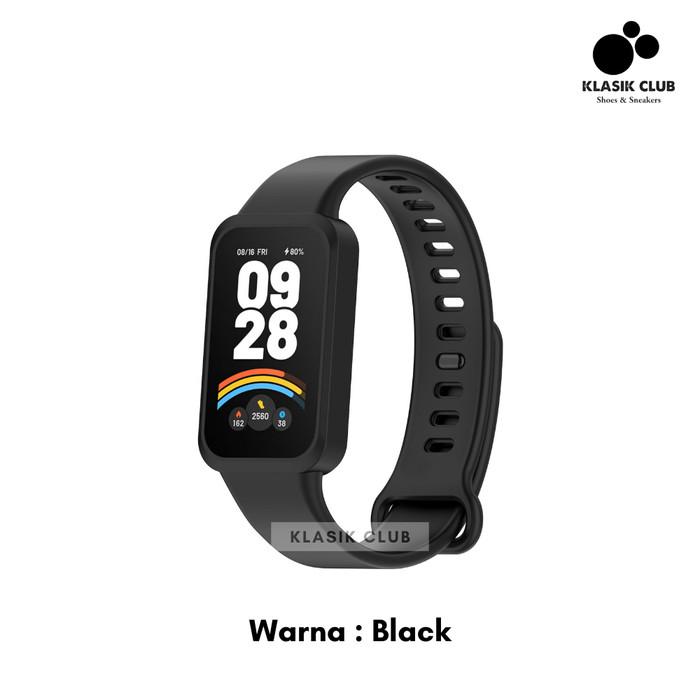 Gambar Strap Xiaomi Smart Band 9 Active Tali Pengganti Xiaomi Smartband 9 Active Silicone Warna Polos - Black dari Klasik Club undefined Tokopedia