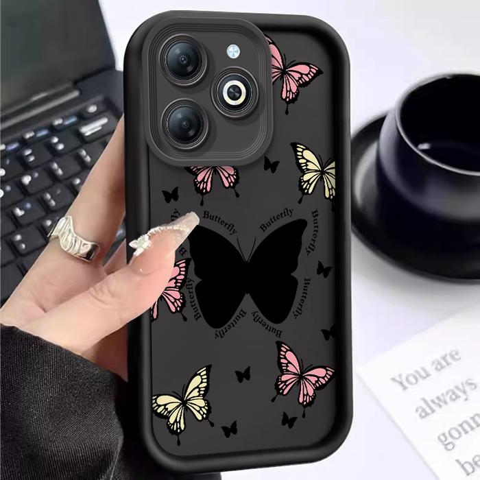 Gambar Casing Hp For Infinix Smart 8 7 HD 6 Plus 5 Kupu-kupu yang mempesona Shoftcase slim shockproof silicon soft case premium - BLACK1, Infinix Smart 5 dari parabatokoresmi undefined Tokopedia