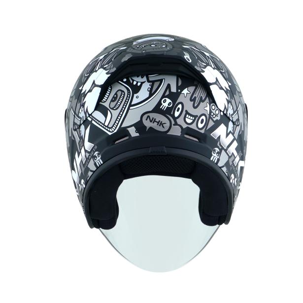 Gambar NHK N1 MAX - DOODLES - BLACK SILVER DOFF - L dari Helmet HQ undefined Tokopedia