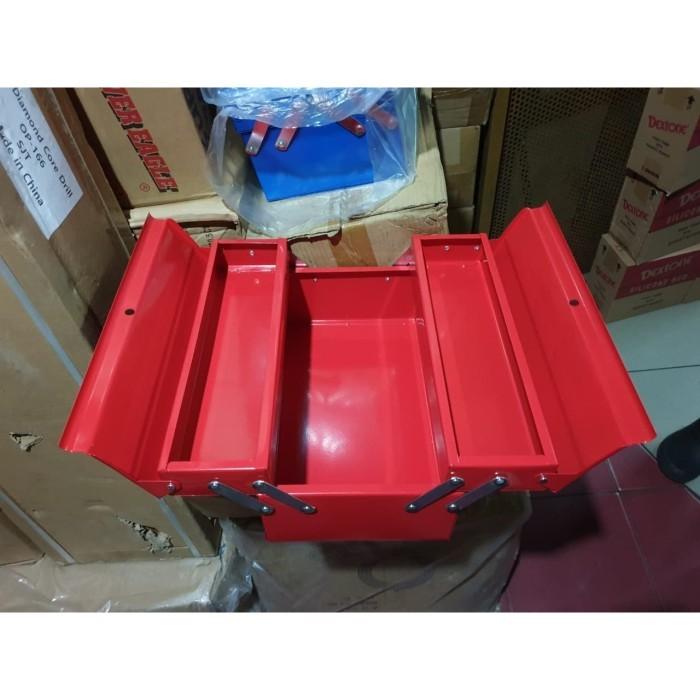 Gambar Tool box 2 susun OPT - Biru - Merah dari Ndrew TeknikMart undefined Tokopedia