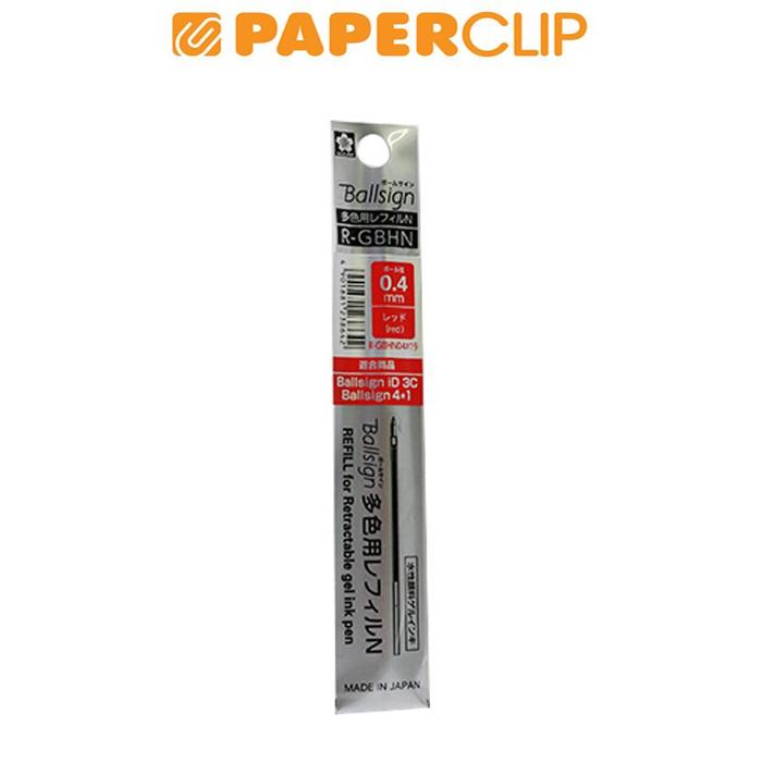 Gambar ISI PULPEN / REFILL SAKURA BALLSIGN 3C & 4*1 04 RGBHN04 - 19 RED dari Paperclip Indonesia undefined Tokopedia