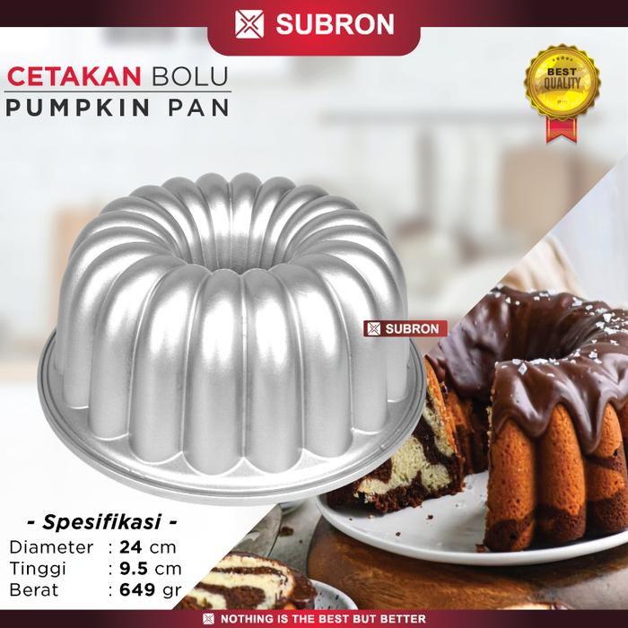 Gambar SUBRON  Loyang Cetakan Kue Basah Bolu Puding 24cm Premium Almunium - Pumpkin Pan dari SUBRON KITCHENWARE Kab. Bandung Tokopedia