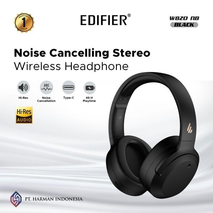 Gambar EDIFIER Headphone W820NB 820NB Wireless ANC BT5.0 Stereo Headphones - Hitam dari Carbon Official Store undefined Tokopedia