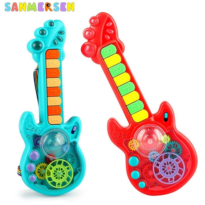 Gambar Mini Guitar Sound And Light Guitar Toy Electric Gear Baby Musical dari Zara Zerrin undefined Tokopedia