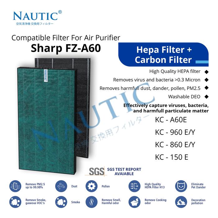 シャープ空気清浄機 KC-860E KC-860U KC-A60E 、交換フィルター、HEPA