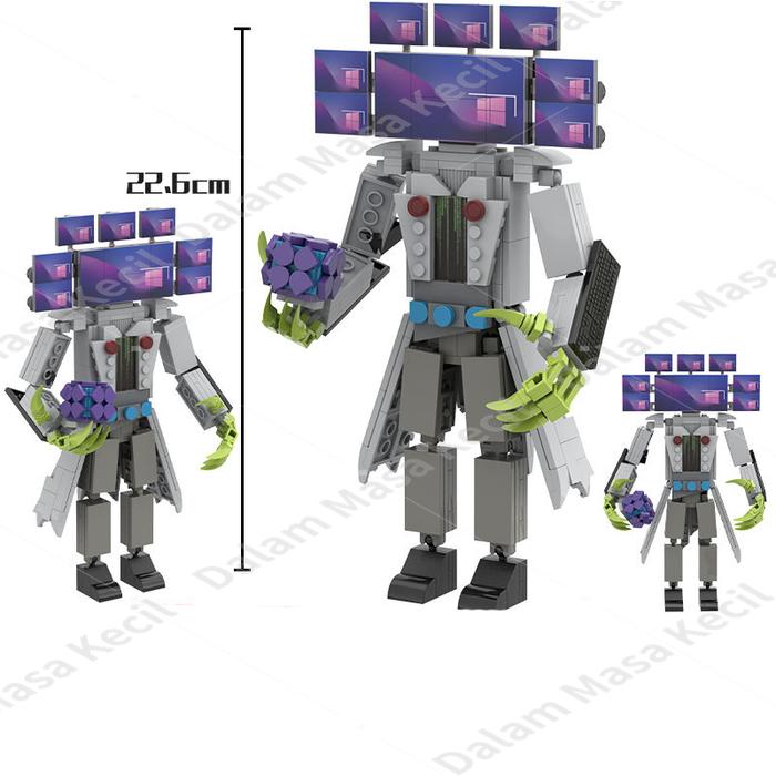 Gambar Ready UPGR MOC Skibidi Toilet TRI TITAN Cameraman Titan Model Building - TV Titan dari Fasino Kids Fun undefined Tokopedia