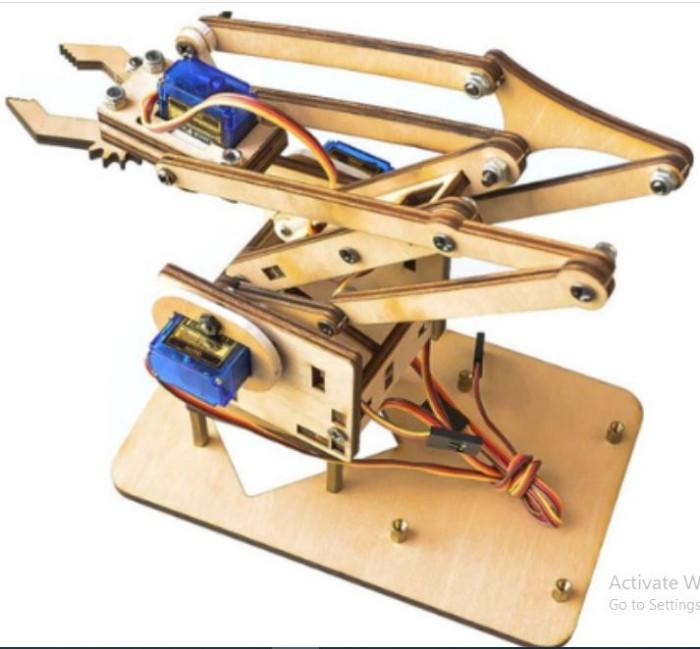 Gambar ARDUINO 4DOF WOODEN WOOD ROBOTICS ROBOT ARM KIT + SG90 dari Elca Studio undefined Tokopedia