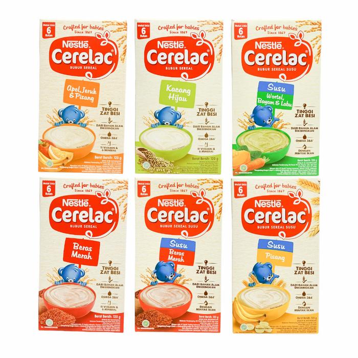 Gambar NESTLE Cerelac Bubur Cereal Susu 120gr | Bubur Mpasi Bayi | Makanan - Beras merah dari ygpentinglakudong undefined Tokopedia