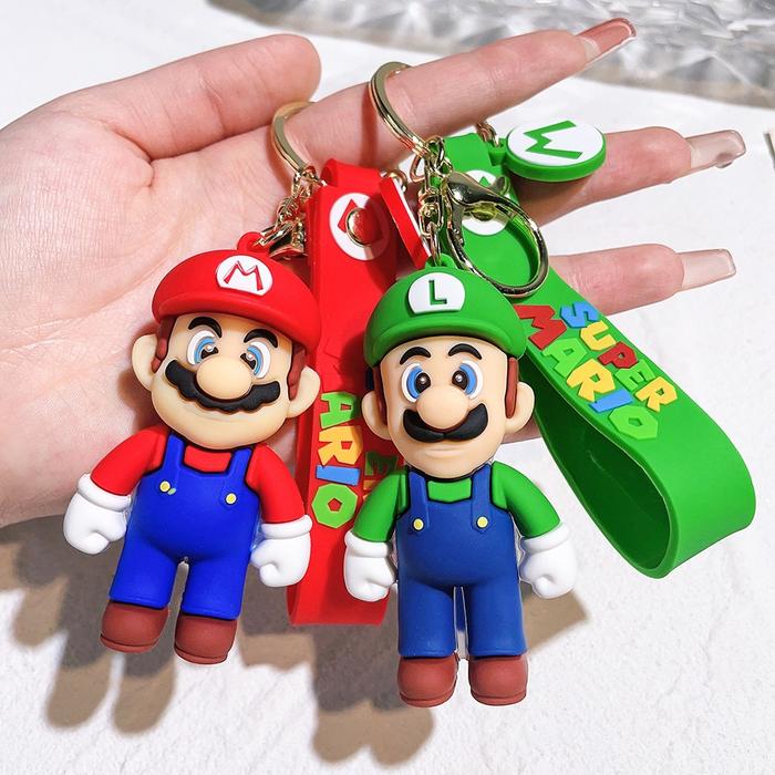Jual Game Super Mario Bros Keychain Mario wonder Action Figure Toy