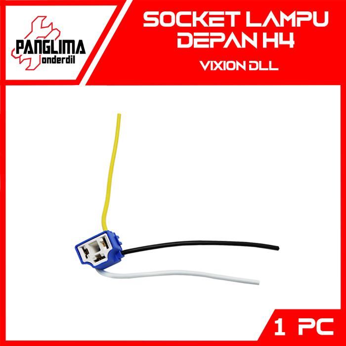 Gambar Soket Fiiting Lampu Depan H4 Vixion Keramik Bengkok Lurus Socket COP - Bengkok dari Panglima Onderdil undefined Tokopedia