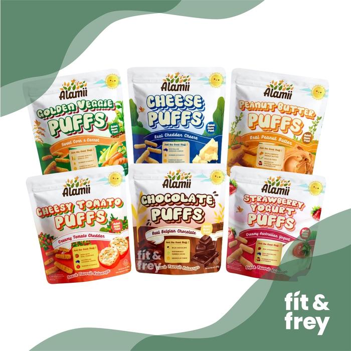 Gambar ALAMII Puffs - Snack Sehat Bayi / Anak - Cheese/Golden Veggie/Peanut - Chocolate dari ygpentinglakudong undefined Tokopedia