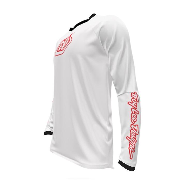 Gambar Jersey Sepeda Dan Trail Tld Putih List Merah dari pelastik77 undefined Tokopedia