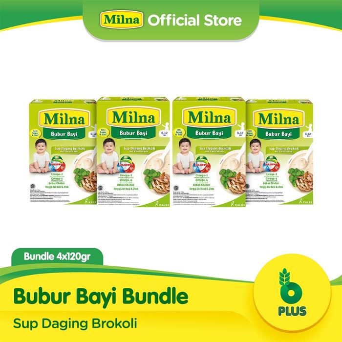 Gambar Milna Bubur Reguler 6+ Sup Daging Brokoli 120G (4 pack) dari ygpentinglakudong undefined Tokopedia