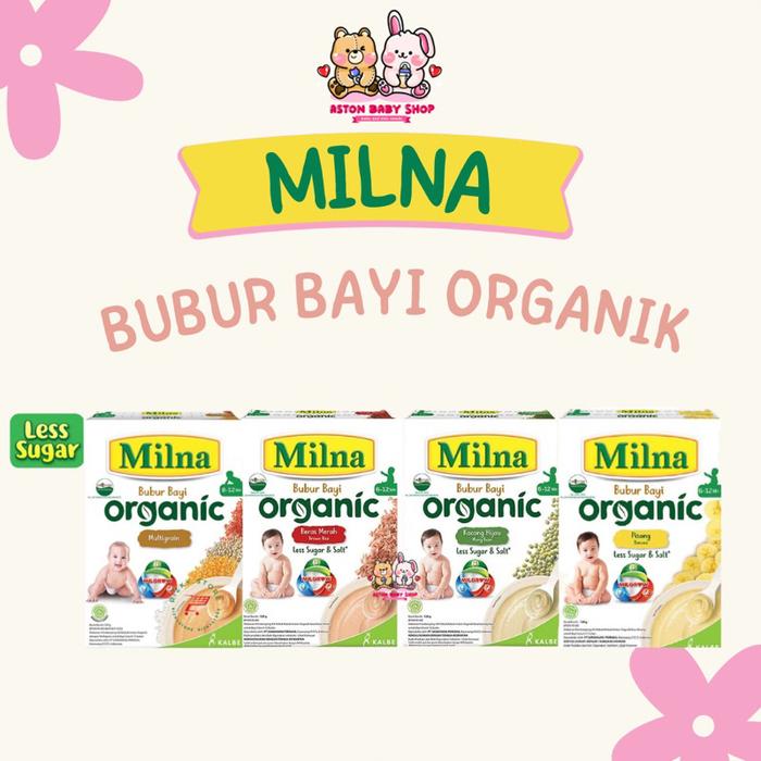 Gambar Milna Bubur Bayi ORGANIK 6m+/8m+ Bubur Instant Bayi 6 Bulan & 8 Bulan - Pisang dari ygpentinglakudong undefined Tokopedia
