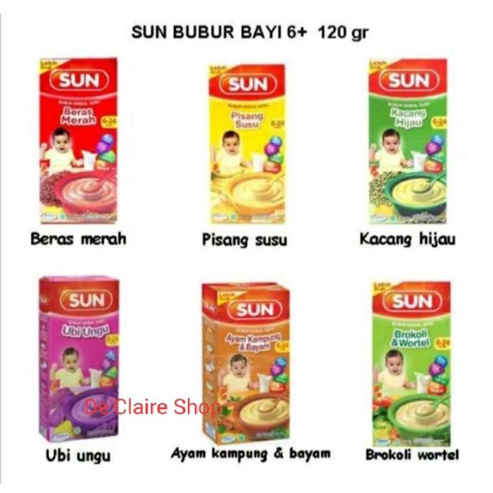 Gambar Sun Bubur Bayi 6 bulan sereal susu 120 gram Box dari ygpentinglakudong undefined Tokopedia