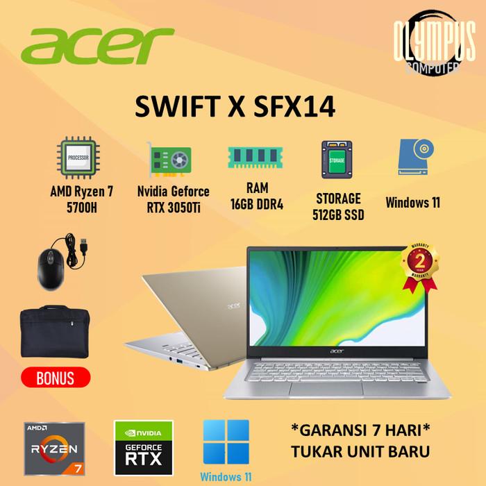 Gambar Paling Laris Acer Swift X Sfx14 Rtx3050Ti Ryzen 7 5700H 16Gb 512Ssd - NonPaket dari alican_store undefined Tokopedia