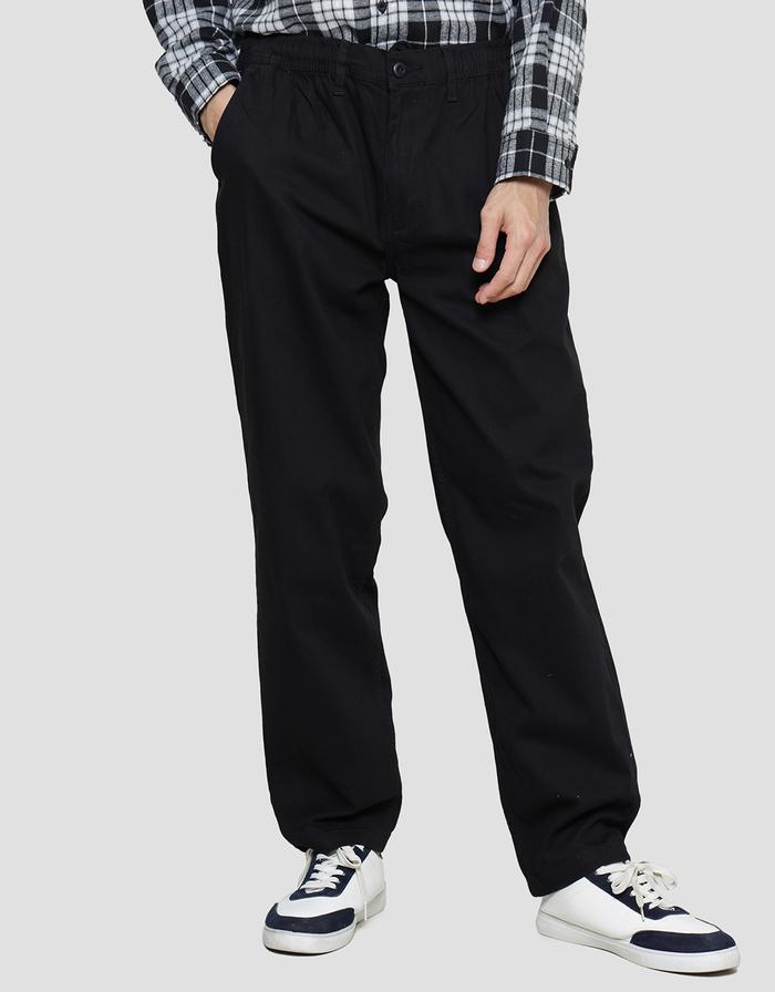 Gambar Nevada Celana Panjang Rib Slim Fit Recycle Cotton Pria 120137521 - BLACK, M dari Matahari Official undefined Tokopedia