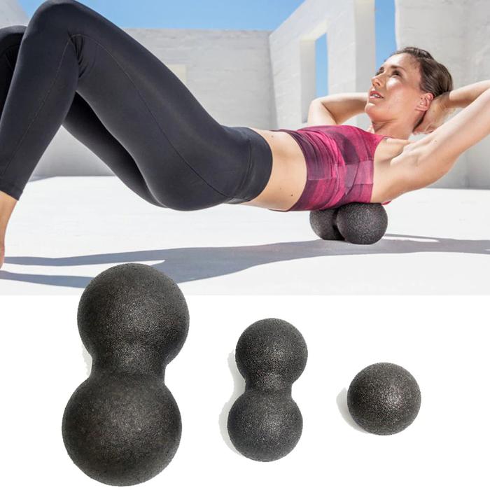 Gambar Alat Bantu Yoga Peanut Massage Foam Block Roller Ball 8x16cm - A_S - Black dari Appiliance Store undefined Tokopedia