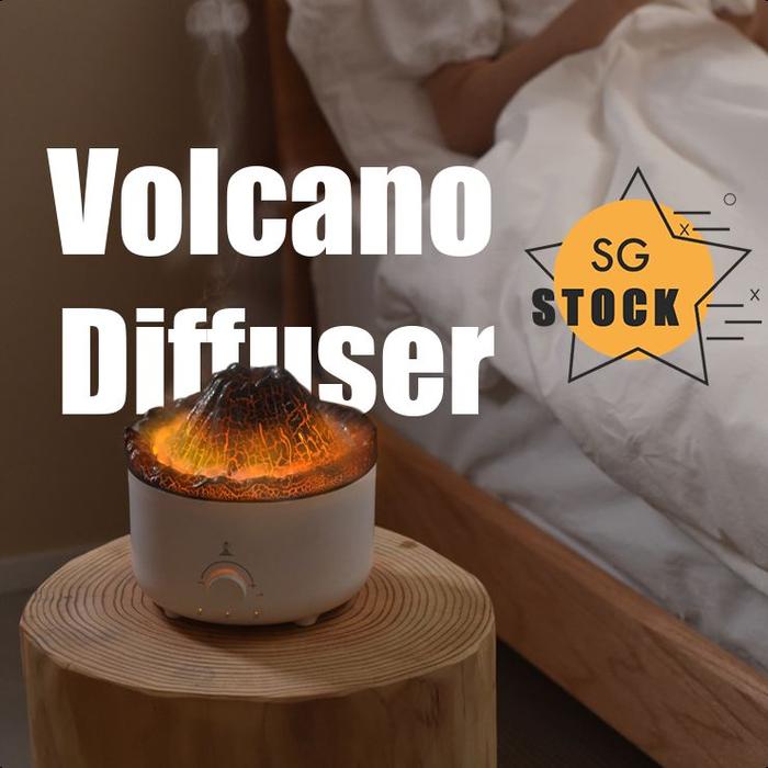 Gambar Baru New 2 Colors Remote Control Flame Volcano Humidifiers Fire Aroma dari Malipastore undefined Tokopedia