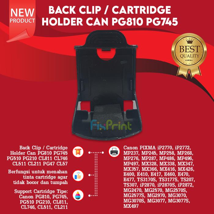 Gambar Back Clip / Cartridge Holder Can PG810 PG811 PG41 CL746 H 678 703 803 - BACK CLIP PG810 dari FixPrint Gresik undefined 5 Tokopedia