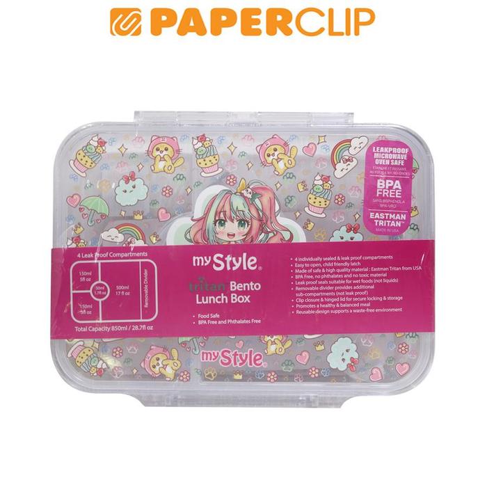 Gambar KOTAK MAKAN / LUNCH BOX MY STYLE BENTO 850ML - TM1196 GIRLS dari Paperclip Indonesia undefined Tokopedia