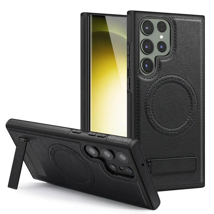 Gambar Case for Samsung Galaxy S24 Ultra SNAPFIT PU Leather Magnetic MagSafe Stand Kickstand Protective Cover Casing - Black, S24 Ultra dari Supcase Official ID Kota Administrasi Jakarta Barat Tokopedia