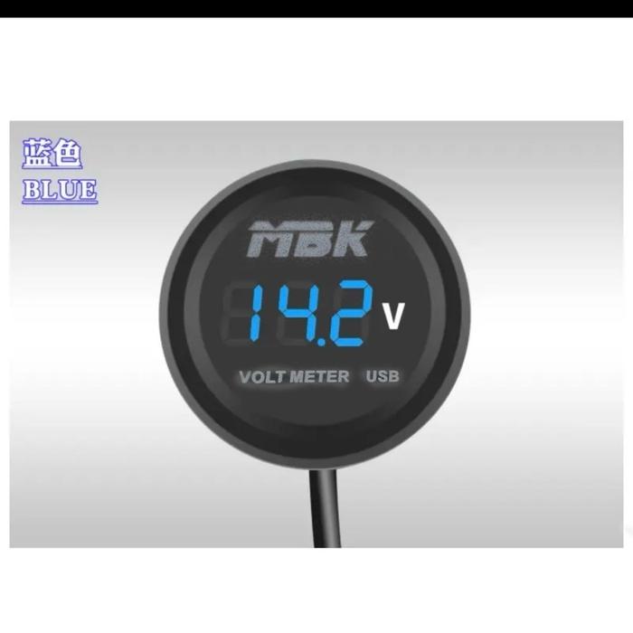 Gambar Voltmeter Digital Motor With Charger USB MODEL BULAT Waterproof - Biru dari Moon Motor Variasi undefined Tokopedia