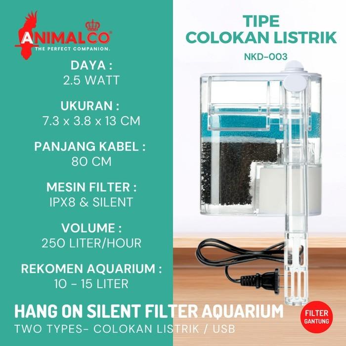 Gambar EXTERNAL FILTER GANTUNG HANGON HANGING HANG ON AQUARIUM AKUARIUM MINI - Listrik NKD-03 dari Animal Co undefined Tokopedia