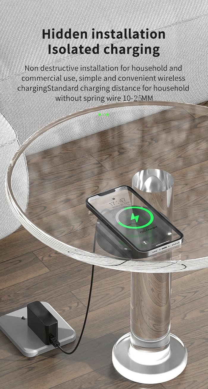 Jual Bonola Qi Invisible Wireless Charger Under Desk For Samsung