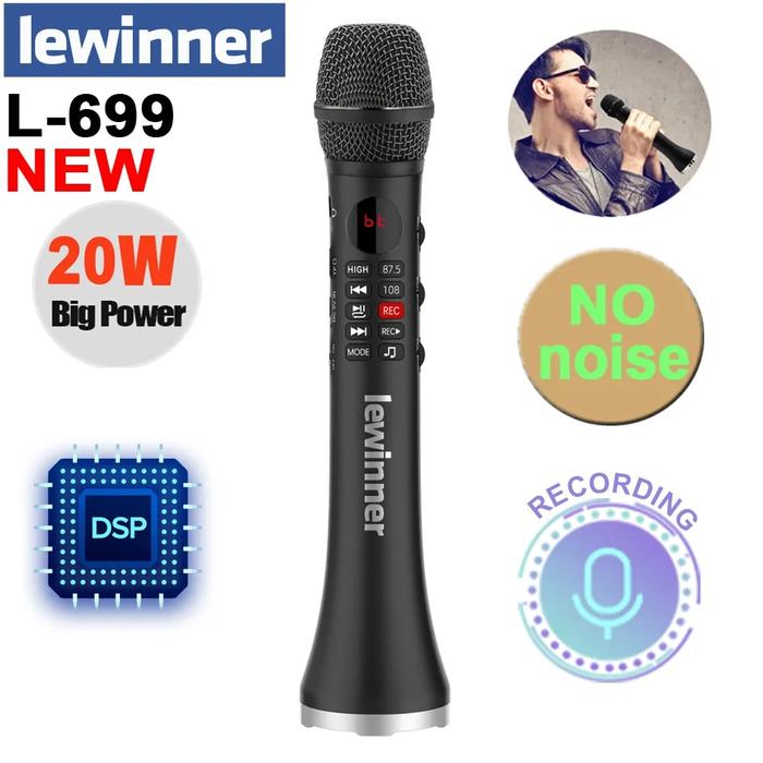 Gambar Lewinner Karaoke Microphone With Gift Wrap Wireless Speaker 15-20W dari wiseacre undefined Tokopedia