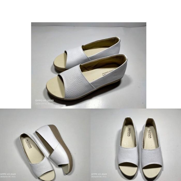 Gambar Sepatu kulit garut model depan terbuka - 39, Hijau dari Frians Leather Company undefined Tokopedia