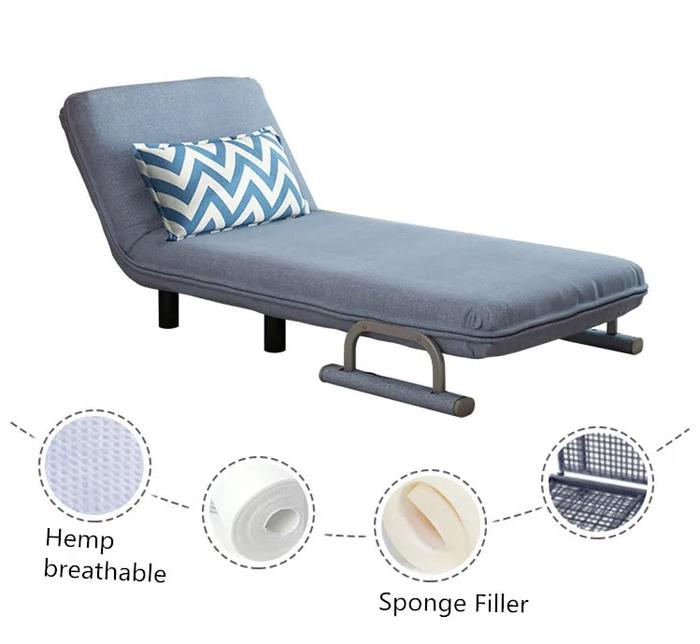 Jual Folding Sofa Bed Armchair Sleeper Leisure Recliner Fabric