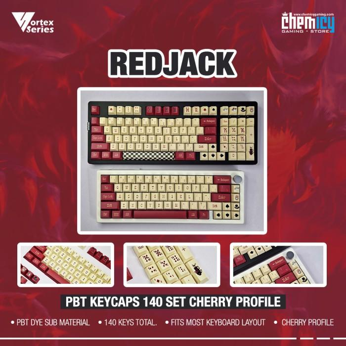 Jual Vortex Series Redjack Pbt Dye-Subs Keycaps 140 Set Cherry Profile ...