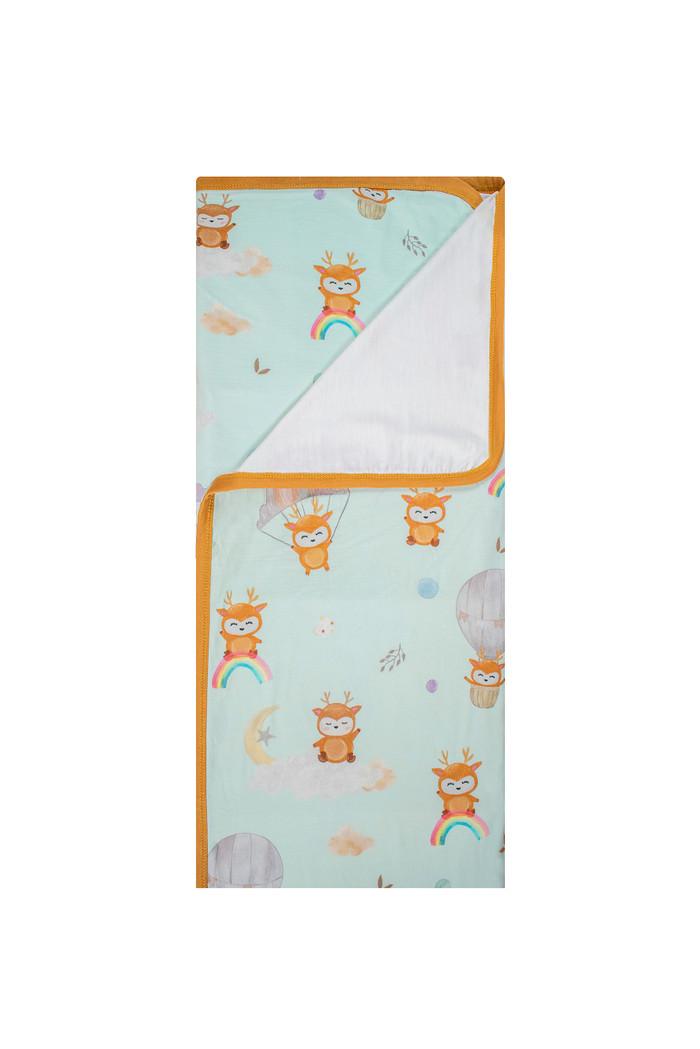 Gambar PTR Hikarusa Selimut Anak Hikaru Double Layer Blanket Tencel 150x200 - Sky Deer Mint dari Andryano SP undefined Tokopedia
