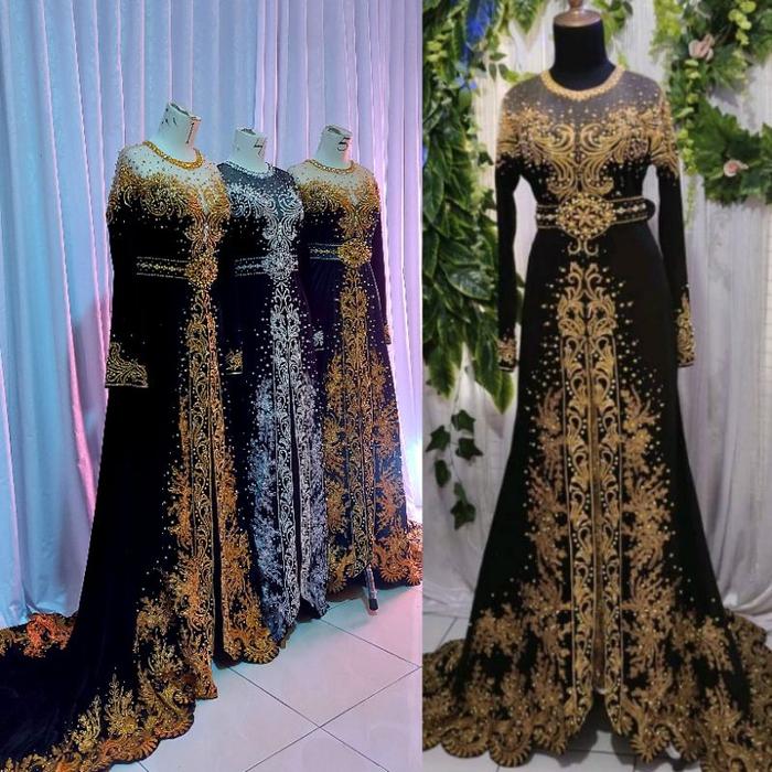 Gambar KEBAYA GAUN PENGANTIN BLUDRU JAWA MEWAH MODERN CANTIK MARUN HITAM dari Herni store 393 undefined Tokopedia
