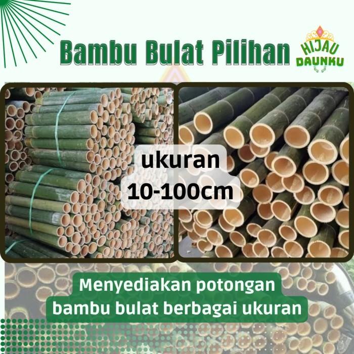 Gambar Potongan Bambu Bulat  Batang Super Berbagai Ukuran Panjang 10cm-100cm - 70 cm dari TAMAN LANGIT IND undefined Tokopedia