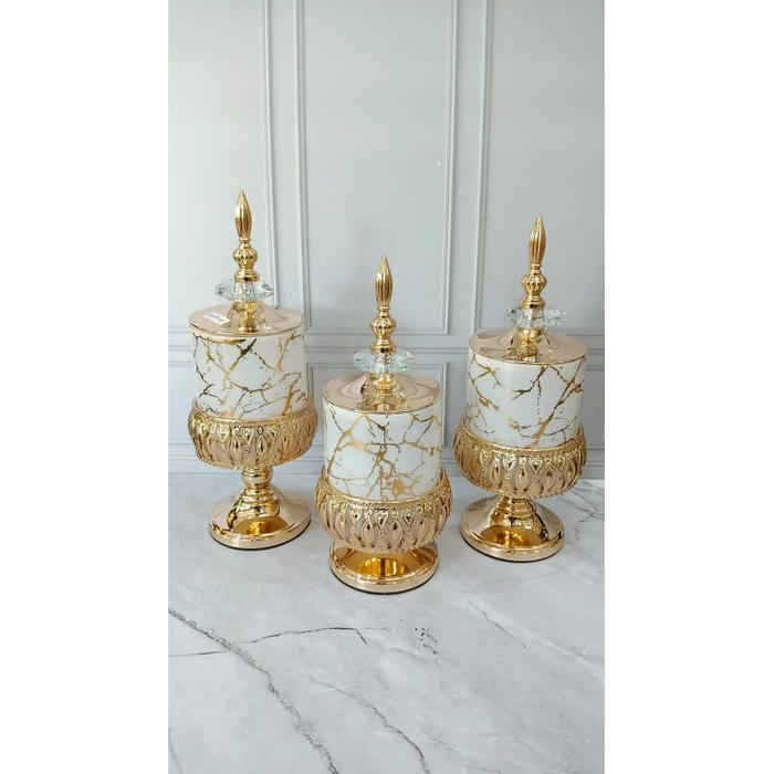 Gambar TOPLES SET/ TOPLES SULTAN/TOPLES KRISTAL/TOPLES KUE/TOPLES LEBARAN - Gentong  putih dari SUNWIECA undefined Tokopedia